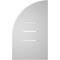 Ekena Millwork Quarter Round Top Right Surface Mount PVC Gable Vent w/ 3-1/2"W x 1"P Standard Frame, 12"W x 20"H GVPQR12X2001SF - alternate 4
